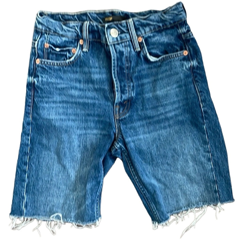 Maje high waisted Bermuda quiet luxury denim shorts. Size EU 36 Small 4
